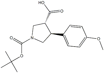 (3R,4S)-1-BOC-4-(4-METHOXYPHENYL)PYRROLIDINE-3-CARBOXYLIC ACID Struktur