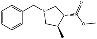 methyl (3R,4R)-1-benzyl-4-methylpyrrolidine-3-carboxylate Struktur