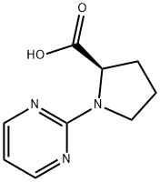 (R)-1-(PYRIMIDIN-2-YL)PYRROLIDINE-2-CARBOXYLIC ACID Struktur