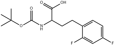 2-((tert-butoxycarbonyl)amino)-4-(2,4-difluorophenyl)butanoic acid Struktur