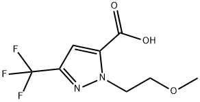 1-(2-methoxyethyl)-3-(trifluoromethyl)-1H-pyrazole-5-carboxylic acid Struktur