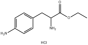 DL-3-(p-aminophenyl)- Alanine, ethyl ester, dihydrochloride Struktur