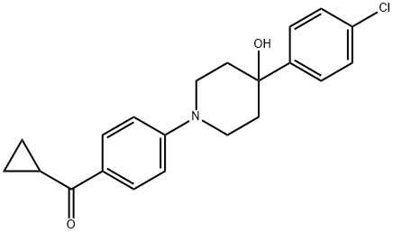 [4-[4-(4-Chlorophenyl)-4-hydroxy-1-piperidinyl]phenyl]cyclopropylmethanone Struktur