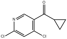 Cyclopropyl(4,6-dichloropyridin-3-yl)methanone Struktur