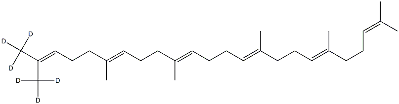 (6E,10E,14E,18E)-1,1,1-trideuterio-6,10,15,19,23-pentamethyl-2-(trideuteriomethyl)tetracosa-2,6,10,14,18,22-hexaene Struktur