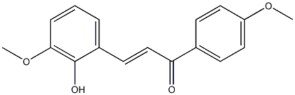 3-(2-hydroxy-3-methoxy-phenyl)-1-(4-methoxyphenyl)prop-2-en-1-one Structure