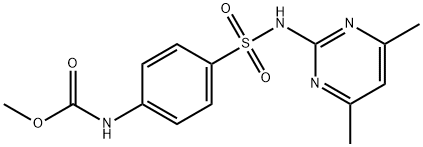 methyl (4-(N-(4,6-dimethylpyrimidin-2-yl)sulfamoyl)phenyl)carbamate Struktur