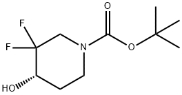 (S)-tert-butyl 3,3-difluoro-4-hydroxypiperidine-1-carboxylate Struktur