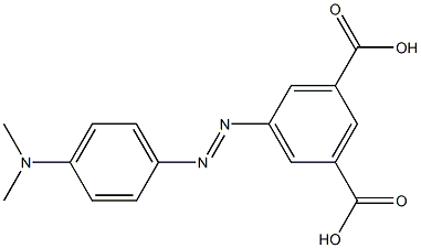 1,3-Benzenedicarboxylic acid, 5-[[4-(dimethylamino)phenyl]azo]- Struktur