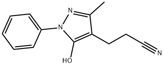 3-(5-Hydroxy-3-methyl-1-phenyl-1H-pyrazol-4-yl)-propionitrile Struktur