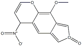 7H-Furo[3,4-g][1]benzopyran-7-one, 9-methoxy-4-nitro- (8CI 9CI)