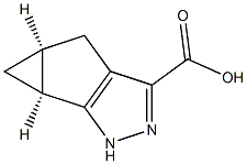 (4aS,5aS)-4,4a,5,5a-tetrahydro-1H-cyclopropa[4,5]cyclopenta[1,2-c]pyrazole-3-carboxylic acid Struktur