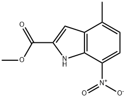 Methyl 4-methyl-7-nitro-1H-indole-2-carboxylate Struktur