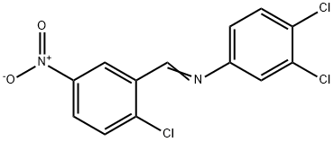 (2-chloro-5-nitrobenzylidene)(3,4-dichlorophenyl)amine Struktur