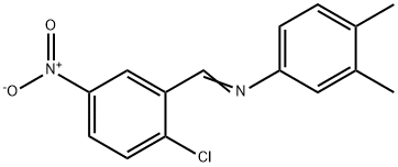 N-(2-chloro-5-nitrobenzylidene)-3,4-dimethylaniline Struktur