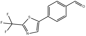 4-(2-(trifluoromethyl)thiazol-5-yl)benzaldehyde Struktur