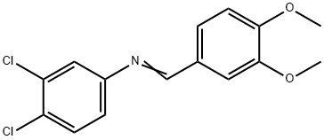 (3,4-dichlorophenyl)(3,4-dimethoxybenzylidene)amine Struktur