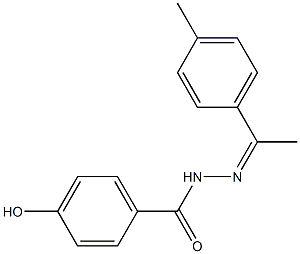 4-hydroxy-N'-[1-(4-methylphenyl)ethylidene]benzohydrazide Struktur