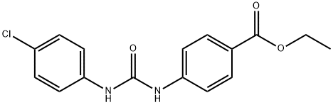 ethyl 4-({[(4-chlorophenyl)amino]carbonyl}amino)benzoate Struktur