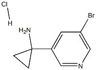 1-(5-BROMOPYRIDIN-3-YL)CYCLOPROPANAMINE HCL Struktur