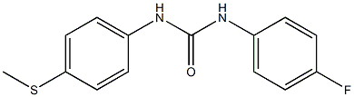 1-(4-fluorophenyl)-3-(4-methylsulfanylphenyl)urea Struktur