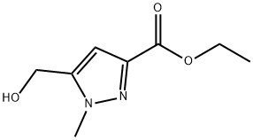 5-Hydroxymethyl-1-methyl-1H-pyrazole-3-carboxylic acid ethyl ester Struktur