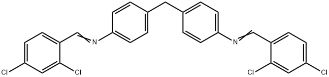 (2,4-dichlorobenzylidene)(4-{4-[(2,4-dichlorobenzylidene)amino]benzyl}phenyl)amine Struktur