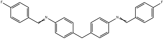 (4-fluorobenzylidene)(4-{4-[(4-fluorobenzylidene)amino]benzyl}phenyl)amine Struktur