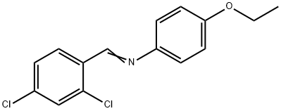 N-(2,4-dichlorobenzylidene)-4-ethoxyaniline Struktur