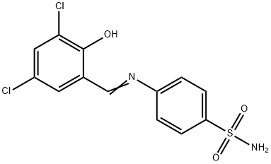 4-[(3,5-dichloro-2-hydroxybenzylidene)amino]benzenesulfonamide Struktur