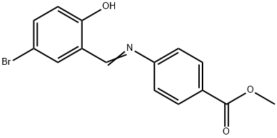 methyl 4-[(5-bromo-2-hydroxybenzylidene)amino]benzoate Struktur