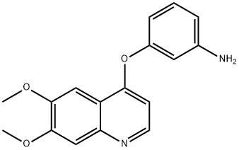 3-(6,7-Dimethoxy-quinolin-4-yloxy)-phenylamine Struktur