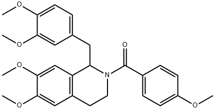 [1-(3,4-dimethoxybenzyl)-6,7-dimethoxy-3,4-dihydroisoquinolin-2(1H)-yl](4-methoxyphenyl)methanone Struktur