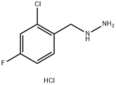 [(2-chloro-4-fluorophenyl)methyl]hydrazine dihydrochloride Struktur