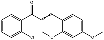 (2E)-1-(2-chlorophenyl)-3-(2,4-dimethoxyphenyl)prop-2-en-1-one Struktur