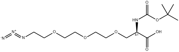 N-Boc-Azido-tris(ethylenoxy)-L-alanin Struktur