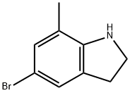 5-Bromo-7-methyl-2,3-dihydro-1H-indole Struktur