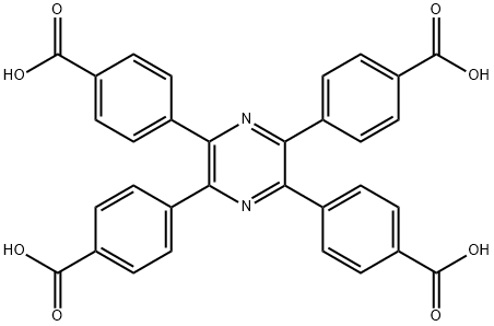 4,4',4'',4'''-(pyrazine-2,3,5,6-tetrayl)tetrabenzoic acid Struktur