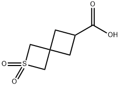 2-thiaspiro[3.3]heptane-6-carboxylic acid 2,2-dioxide Struktur