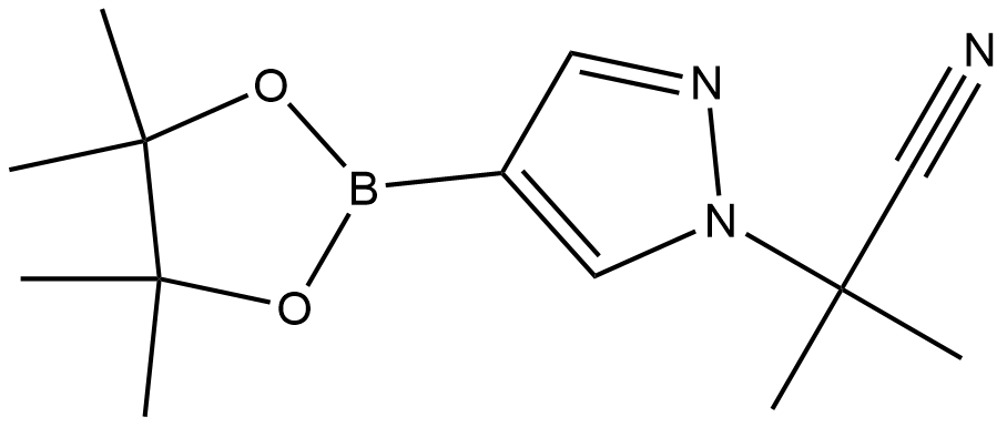 (1-(2-CYANOPROPAN-2-YL)-1H-PYRAZOL-4-YL)BORONIC ACID PINACOL ESTER Struktur