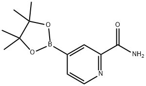 4-(4,4,5,5-tetramethyl-1,3,2-dioxaborolan-2-yl)-2-pyridinecarboxamide Struktur