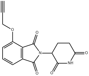 2-(2,6-dioxopiperidin-3-yl)-4-(prop-2-yn-1-yloxy)isoindoline-1,3-dione Struktur