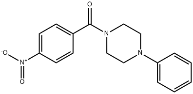 (4-nitrophenyl)(4-phenylpiperazin-1-yl)methanone Struktur