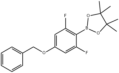 4-Benzyloxy-2,6-difluorophenylboronic acid pinacol ester Struktur