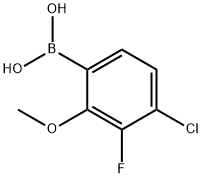 4-Chloro-3-fluoro-2-methoxyphenylboronic acid Struktur