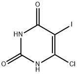 6-chloro-5-iodopyrimidine-2,4(1H,3H)-dione Struktur