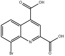 8-Bromo-quinoline-2,4-dicarboxylic acid Struktur