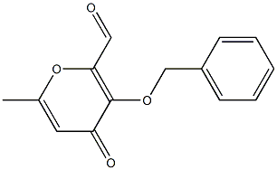 4H-Pyran-2-carboxaldehyde, 6-methyl-4-oxo-3-(phenylmethoxy)- Struktur