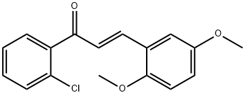 (2E)-1-(2-chlorophenyl)-3-(2,5-dimethoxyphenyl)prop-2-en-1-one Struktur