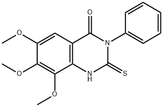 2-Mercapto-6,7,8-trimethoxy-3-phenyl-3H-quinazolin-4-one Struktur